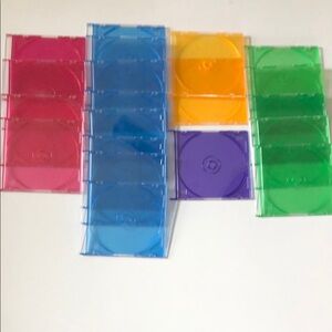 20 Colorful slim CD jewel Cases